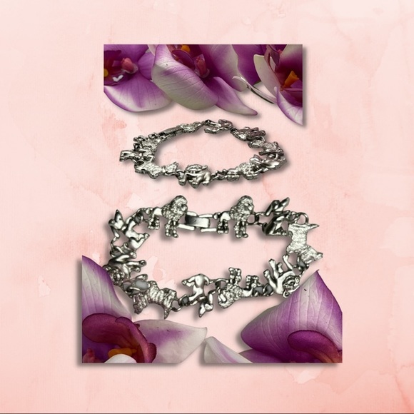 Vintage ‘Pewter’ Dogs Fashion Bracelet - 7 3/4 Inches (GUC) - Picture 3 of 3